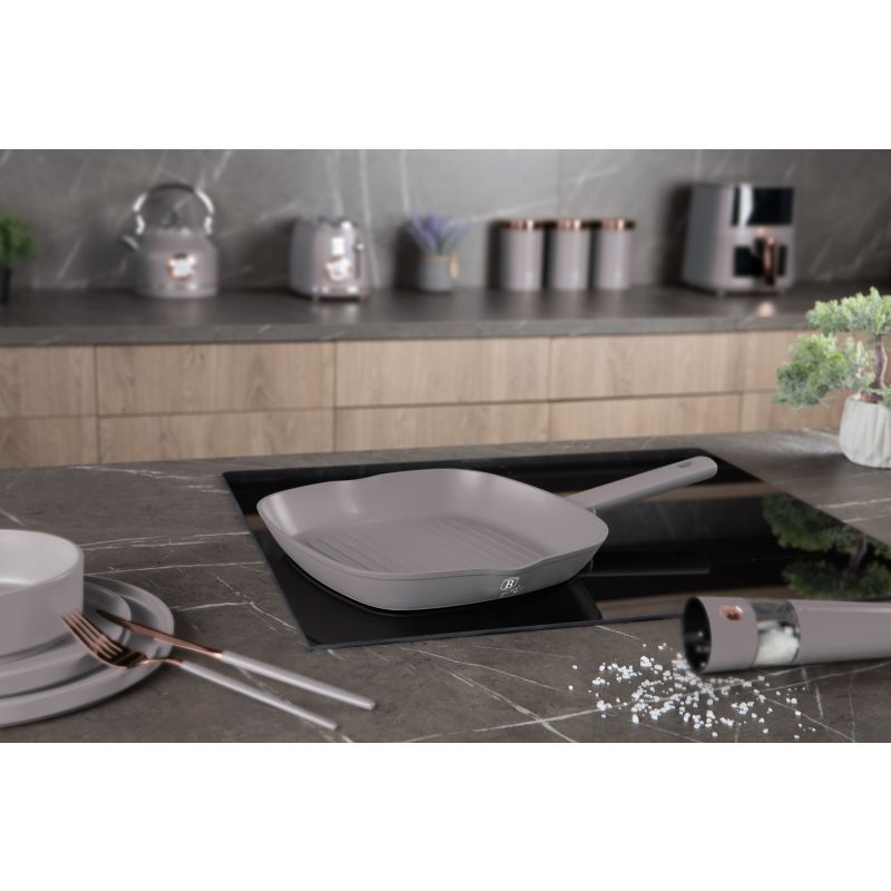 BERLINGERHAUS Pánev grilovací s titanovým povrchem 28 cm Taupe Collection