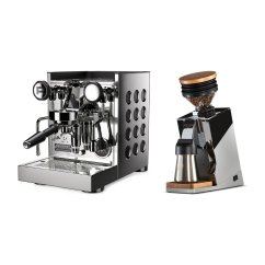 Rocket Espresso Appartamento TCA, black + Eureka Mignon Single Dose PRO, Chrome & Oak