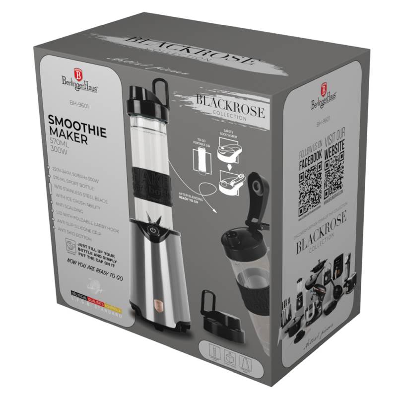 BERLINGERHAUS Mixér smoothie maker s lahví Matte Black Collection