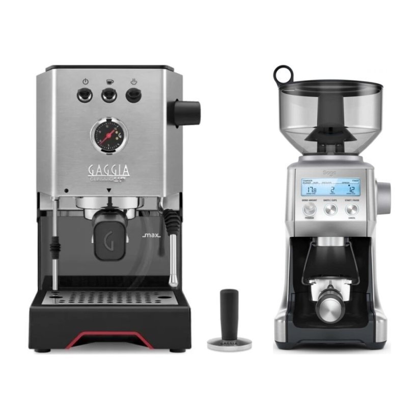 Gaggia Classic Up stříbrná + Mlýnek Sage BCG820BSS Silver