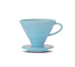 Hario keramický dripper V60-02 modrý + 40 filtrů