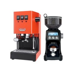Gaggia Classic E24, oranžová + Mlýnek Sage BCG820BTR Black