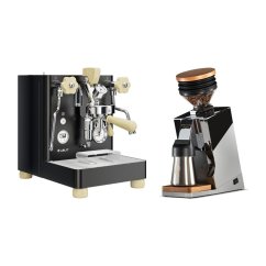 LELIT Bianca  V3  PL162T  black + Eureka Mignon Single Dose PRO, Chrome & Oak