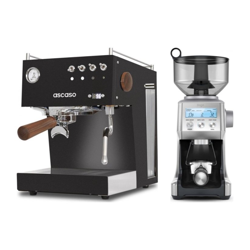 Ascaso Steel Uno PID black + Mlýnek Sage BCG820BSS Silver