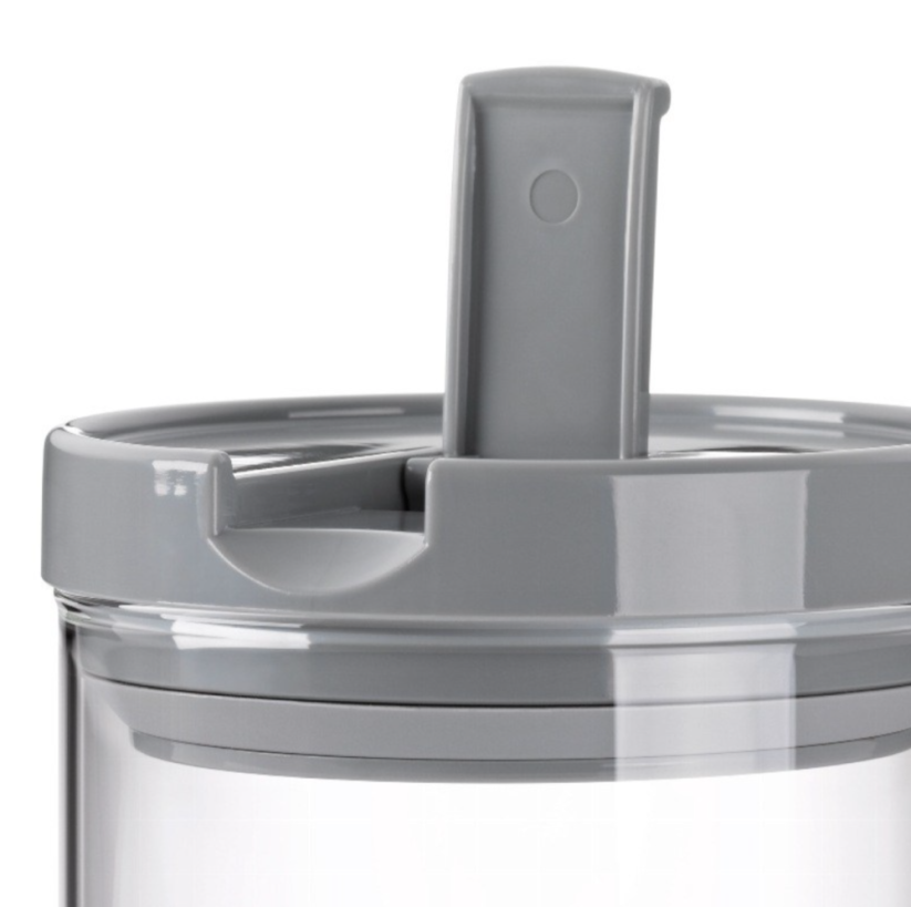 KELA Dóza ARIK skleněná šedá 0,6 l