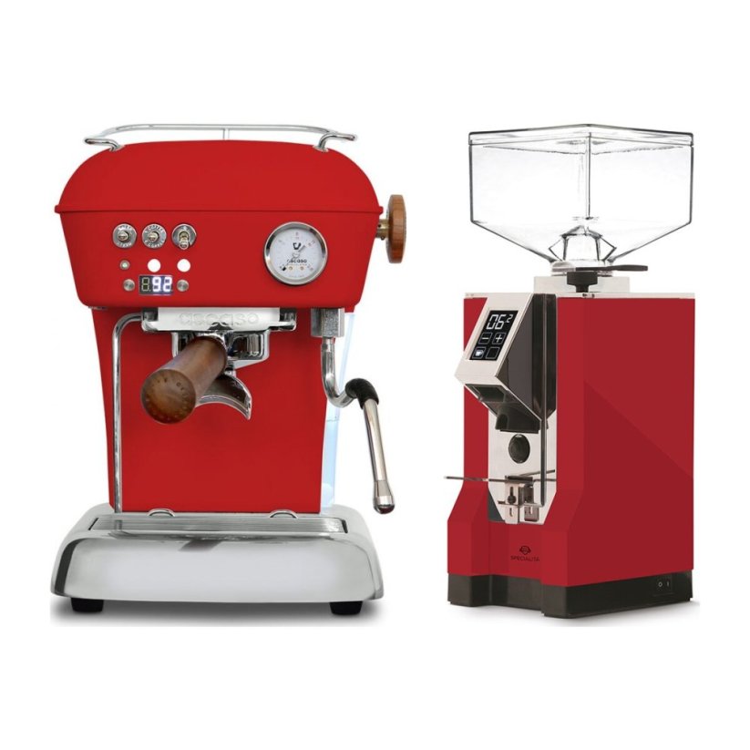 Ascaso DREAM PID Love Red + Eureka Mignon Specialita, CR Ferrari red