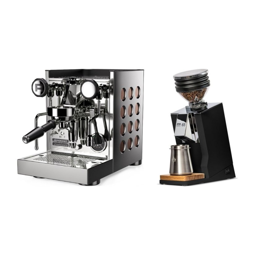 Rocket Espresso Appartamento TCA, copper + Eureka Mignon Zero 65 Speedy ALL PURPOSE black