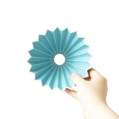 Origami keramický dripper M tyrkysový