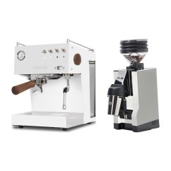 Ascaso Steel Uno PID white + Eureka Mignon Zero 65 All Purpose, CR white
