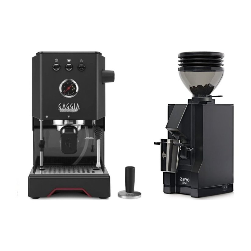 Gaggia Classic Up černá + Eureka Mignon Zero 55s Black