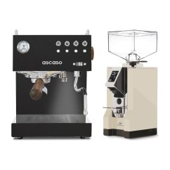 Ascaso Steel DUO PID Black + Eureka Mignon Specialita, CR Cream