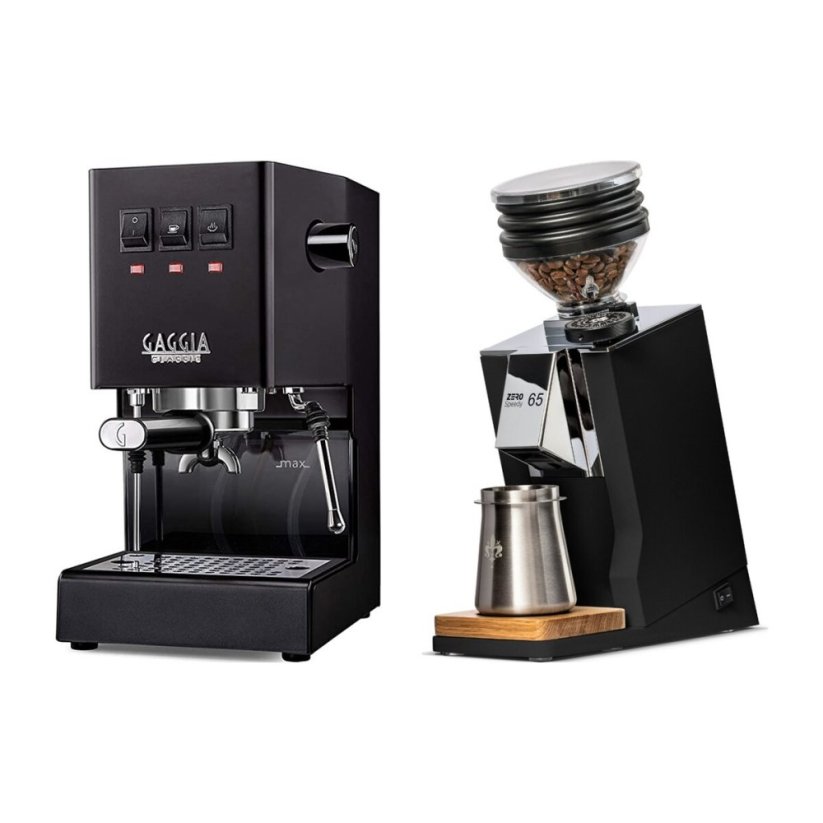 Gaggia Classic E24, černá + Eureka Mignon Zero 65 Speedy ALL PURPOSE black