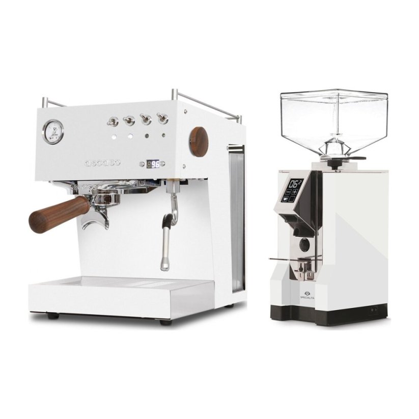 Ascaso Steel Uno PID white + Eureka Mignon Specialita, CR White