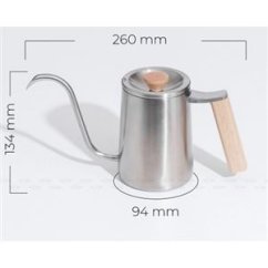 Tiamo konvice na kávu s dřevěnou rukojetí 600 ml