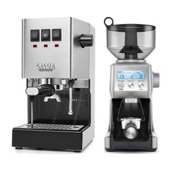 Gaggia Classic E24, stříbrná + Mlýnek Sage BCG820BSS Silver