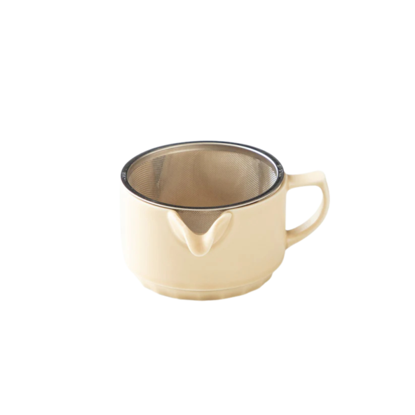 Origami Kyusu hrneček na čaj matně béžový