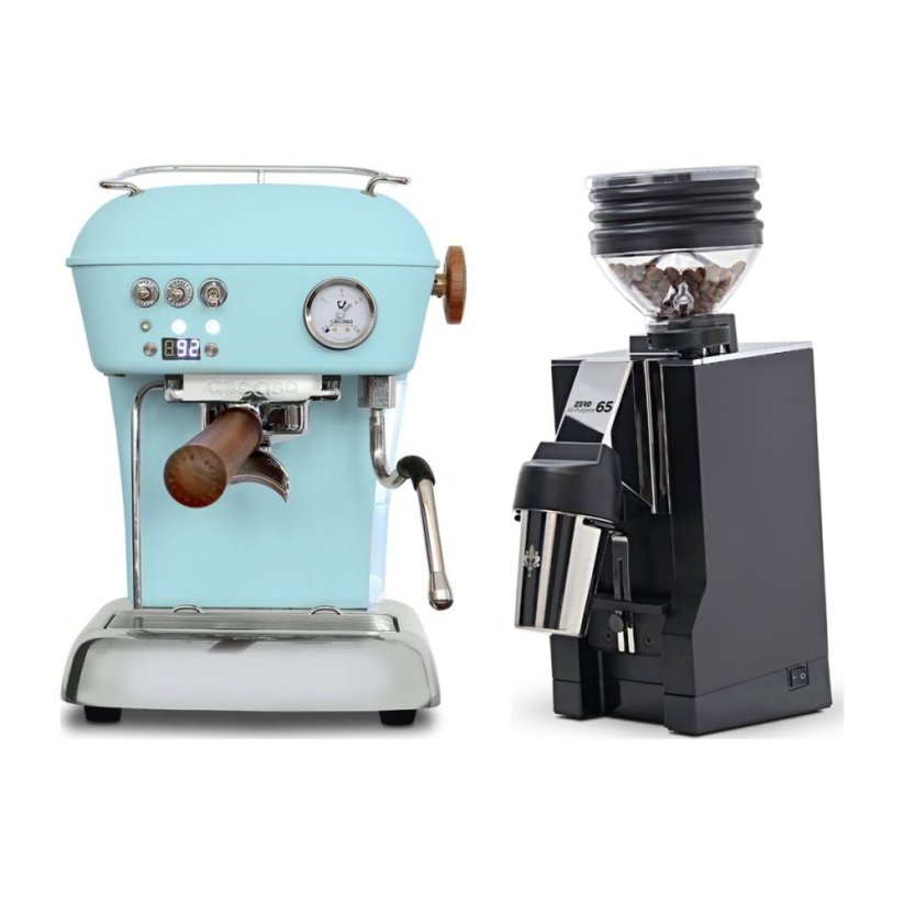 Ascaso DREAM PID Kid Blue + Eureka Mignon Zero 65 All Purpose, CR black