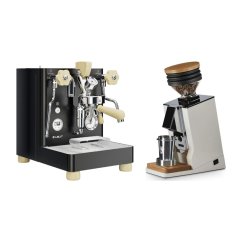 LELIT Bianca  V3  PL162T  black + Eureka Mignon Single Dose, White & Oak