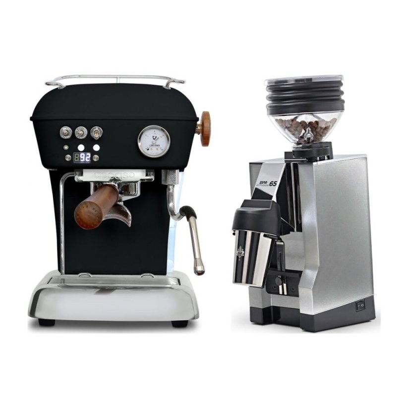 Ascaso DREAM PID Dark Black + Eureka Mignon Zero 65 All Purpose, CR chróm