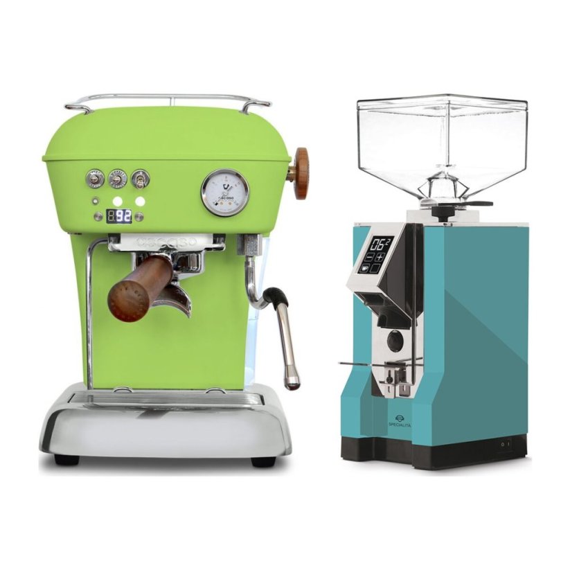Ascaso DREAM PID Fresh Pistachio + Eureka Mignon Specialita, CR Tiffany blue