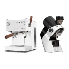 Ascaso Steel DUO PID PLUS, White&Wood + Eureka Zeus, white