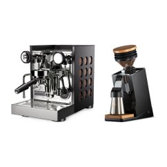 Rocket Espresso Appartamento TCA, black/copper + Eureka Mignon Single Dose PRO, Black & Oak