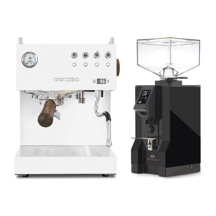 Ascaso Steel DUO PID White + Eureka Mignon Specialita, BL Black