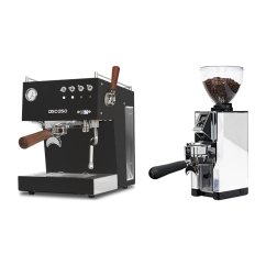 Ascaso Steel DUO PID PLUS, Black&Wood + Eureka Mignon Libra 65 All Purpose, CR white