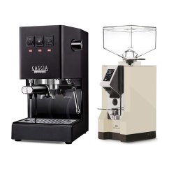 Gaggia Classic E24, černá + Eureka Mignon Specialita, CR Cream