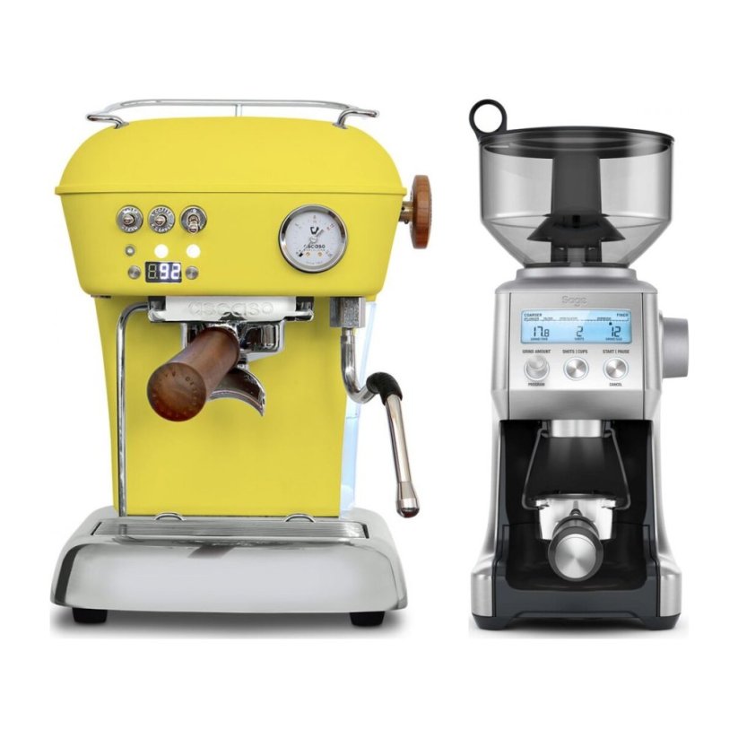 Ascaso DREAM PID Sun Yellow + Mlýnek Sage BCG820BSS Silver