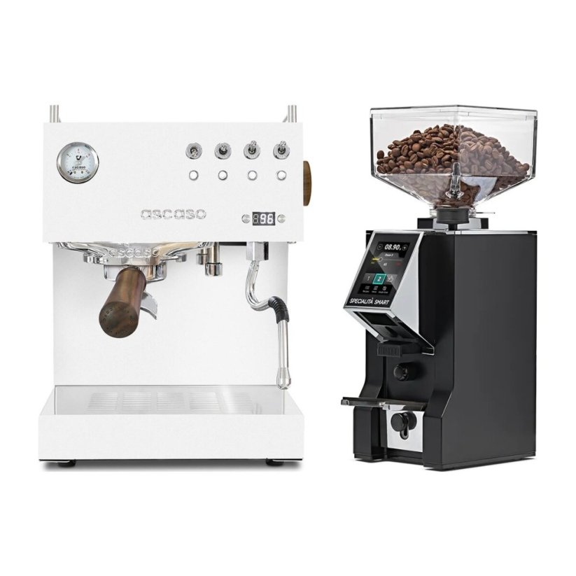Ascaso Steel DUO PID White + Eureka Mignon Specialita Smart, CR black