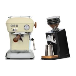 Ascaso DREAM PID Sweet Cream + Eureka Mignon Zero 65 Speedy ALL PURPOSE black