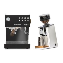 Ascaso Steel DUO PID black + Eureka Mignon Zero 65 Speedy ALL PURPOSE biela