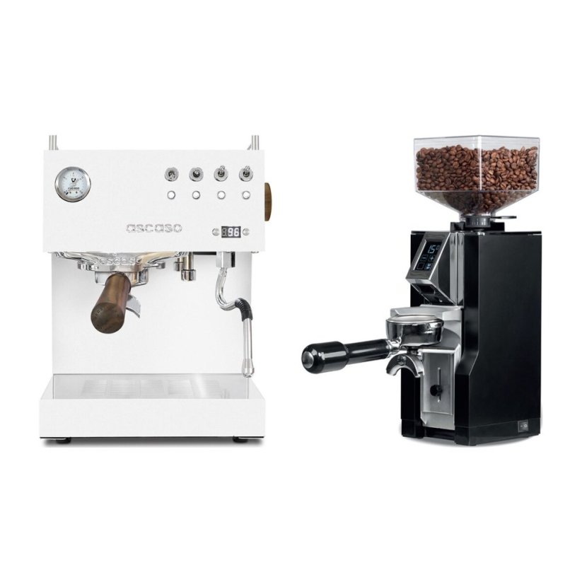 Ascaso Steel DUO PID White + Eureka Mignon Libra, CR black