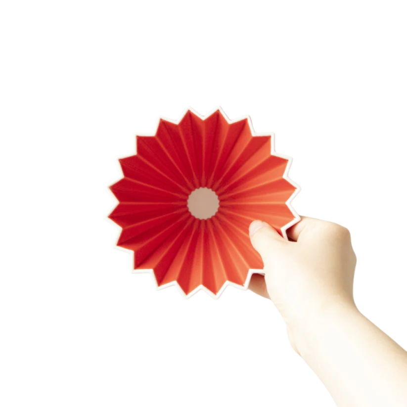 Origami keramický dripper S červený