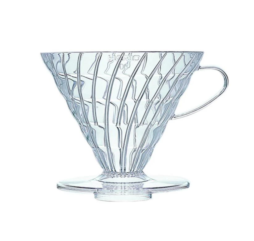 Hario plastový dripper na kávu V60-03 čirý