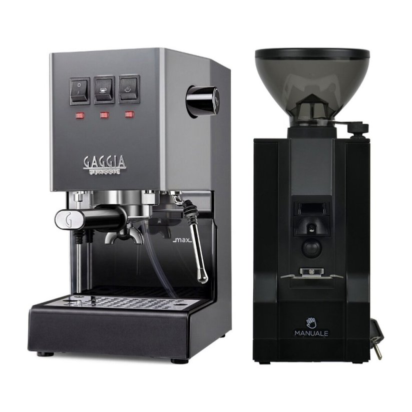 Gaggia Classic E24, šedá + Eureka Mignon Manuale, BL black