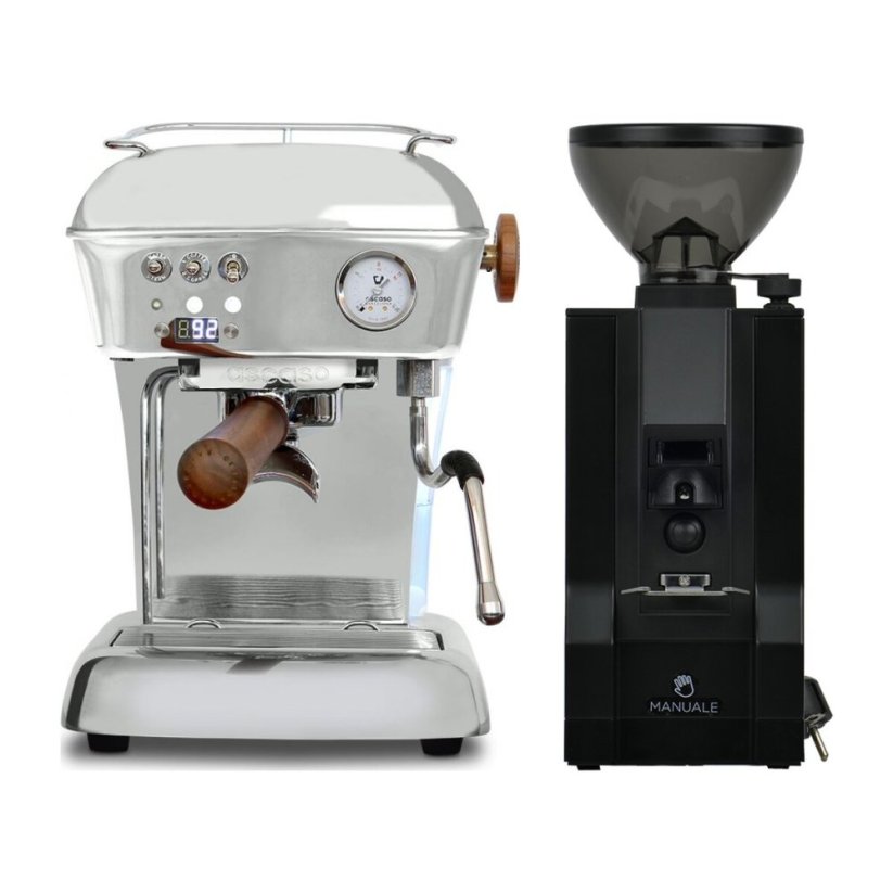 Ascaso DREAM PID leštěný hliník + Eureka Mignon Manuale, BL black