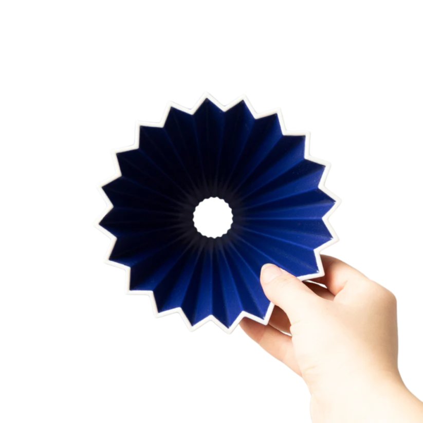 Origami keramický dripper M tmavě modrý