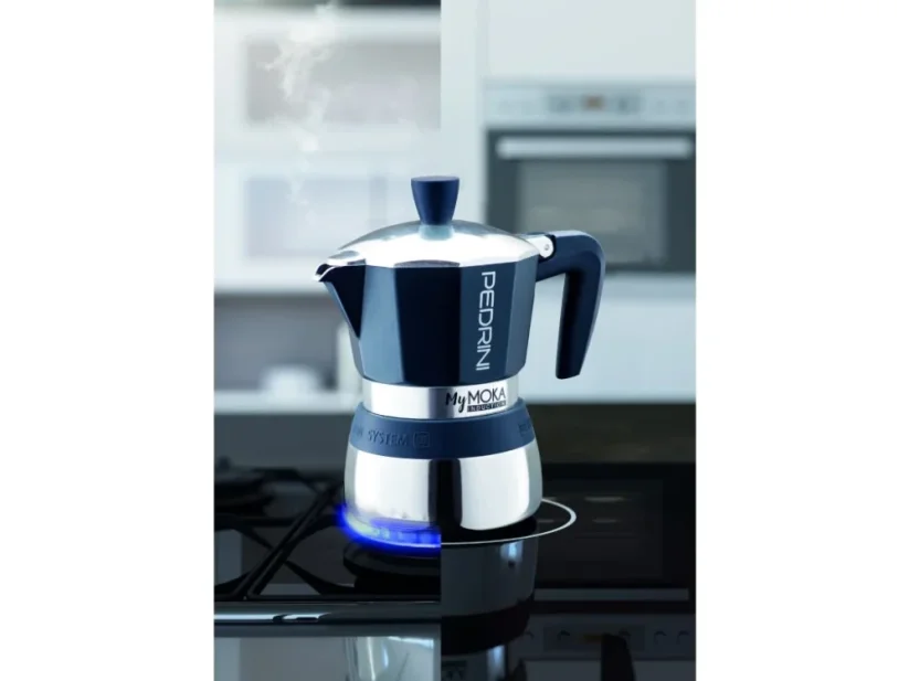 Moka konvička Pedrini MyMoka Indukce modrá - Velikost porce moka: 2 porce