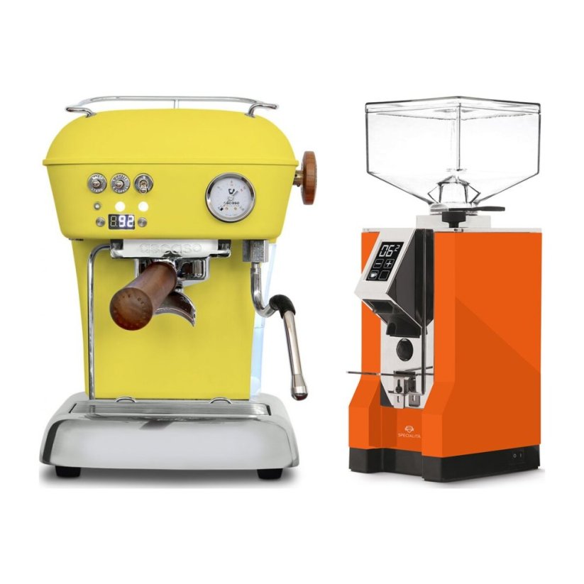 Ascaso DREAM PID Sun Yellow + Eureka Mignon Specialita, CR Orange