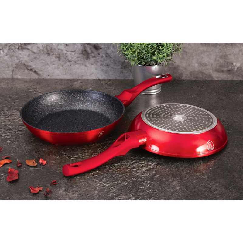 BERLINGERHAUS Pánev s odnímatelnou rukojetí + víko Burgundy Metallic Line 24 cm