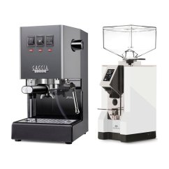 Gaggia Classic E24, sivá + Eureka Mignon Specialita, CR White