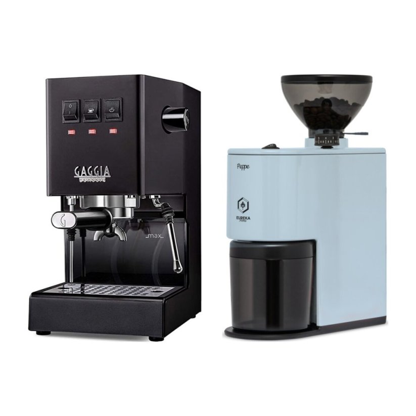 Gaggia Classic E24, černá + Eureka Peppe, Light blue