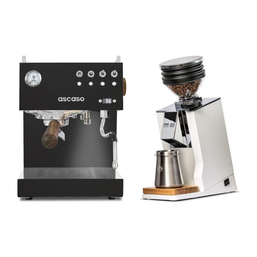 Ascaso Steel DUO PID black + Eureka Mignon Zero 65 Speedy ALL PURPOSE biela