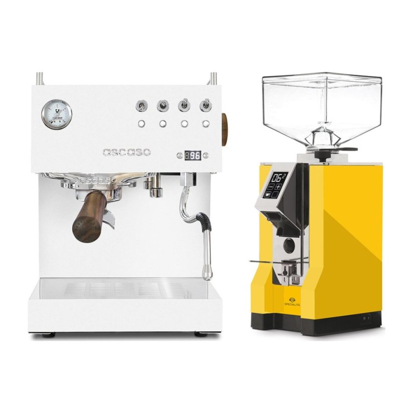 Ascaso Steel DUO PID White + Eureka Mignon Specialita, CR Yellow