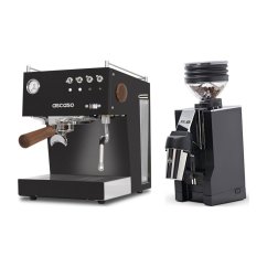 Ascaso Steel Uno PID black + Eureka Mignon Zero 65 All Purpose, CR black