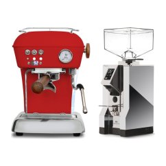 Ascaso DREAM PID Love Red + Eureka Mignon Specialita, CR Chrome