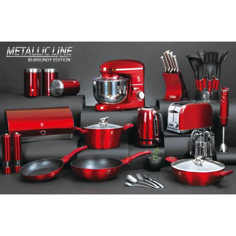 BERLINGERHAUS Pánev s odnímatelnou rukojetí + víko Burgundy Metallic Line 24 cm