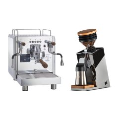Bezzera DUO DE + Eureka Mignon Single Dose PRO, Chrome & Oak